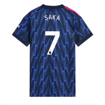 Billige Fotballdrakt Arsenal Bukayo Saka #7 Replika Bortedrakt Dame 2025-26 Kortermet